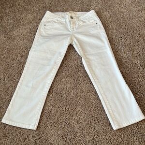 Rewind White Capri Pants